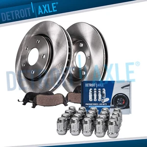 Front Disc Rotors Brake Pads w/20pc Wheel Lug Nuts for Bravada Blazer S10 Hombre - Bild 1 von 7