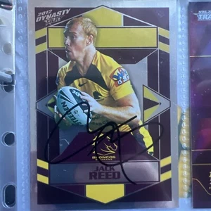 Jack Reed Signed 2012 Select Dynasty Parallel NRL card Brisbane Broncos - Picture 1 of 1
