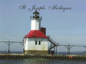 Postcard Michigan St. Joseph Lighthouse Berrien County Unused MINT - Picture 1 of 1