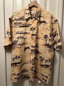 Pierre Cardin Tropical Bootfahren Angeln Kurzarm Größe Large Herren Hemd Unikat - Bild 1 von 9
