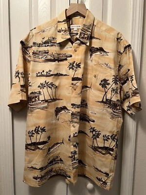 Pierre Cardin Tropical Boating Fishing Short Sleeve Size Large Mens Shirt Unique - Image 1 of 4