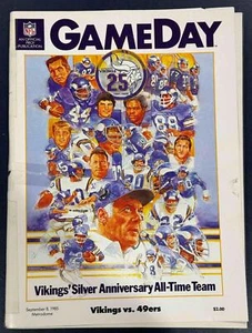 1985 MINNESOTA VIKINGS VS SAN FRANCISCO 49ERS PROGRAM JERRY RICE DEBUT GAME - Picture 1 of 4