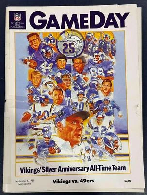 1985 MINNESOTA VIKINGS VS SAN FRANCISCO 49ERS PROGRAM JERRY RICE DEBUT GAME - Image 1 of 4