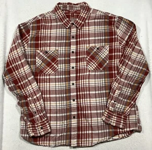 Arizona Jean Co Long Sleeve Flannel Men's 2XL Red Plaid - Picture 1 of 10