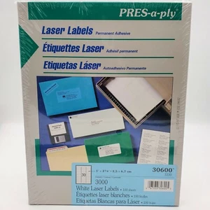 Press-A-Ply Laser Labels Shipping Address Labels SAME SIZE AS Avery 5160 NEW - Picture 1 of 4
