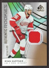 2019-20 SP Game Used Hockey Gold JERSEY #140 Ryan Kuffner 074/599