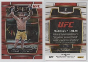 2022 Panini Select UFC Concourse Red Prizm /99 Matheus Nicolau #83 Rookie RC
