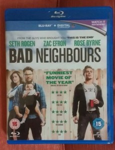 Bad Neighbours Blu-ray + 2 UV insert cards Zac Efron Seth Rogen Rose Byrne