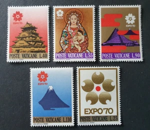 1970 VATICAN VATICANO VATICANE ITALY ITALIA SET EXPO 70 OSAKA VF MNH - Picture 1 of 1