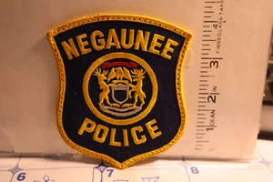 police patch  NEGAUNEE POLICE MICHIGAN  THICK LETTERS - Picture 1 of 1