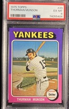 1975 Topps #20 Thurman Munson PSA 6