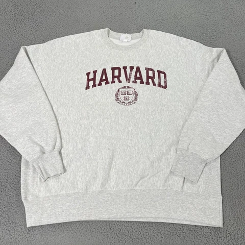 Harvard Champion Reverse Weave Sweatshirt Mens 2XL XXL Gray Long Sleeve NCAA Cover