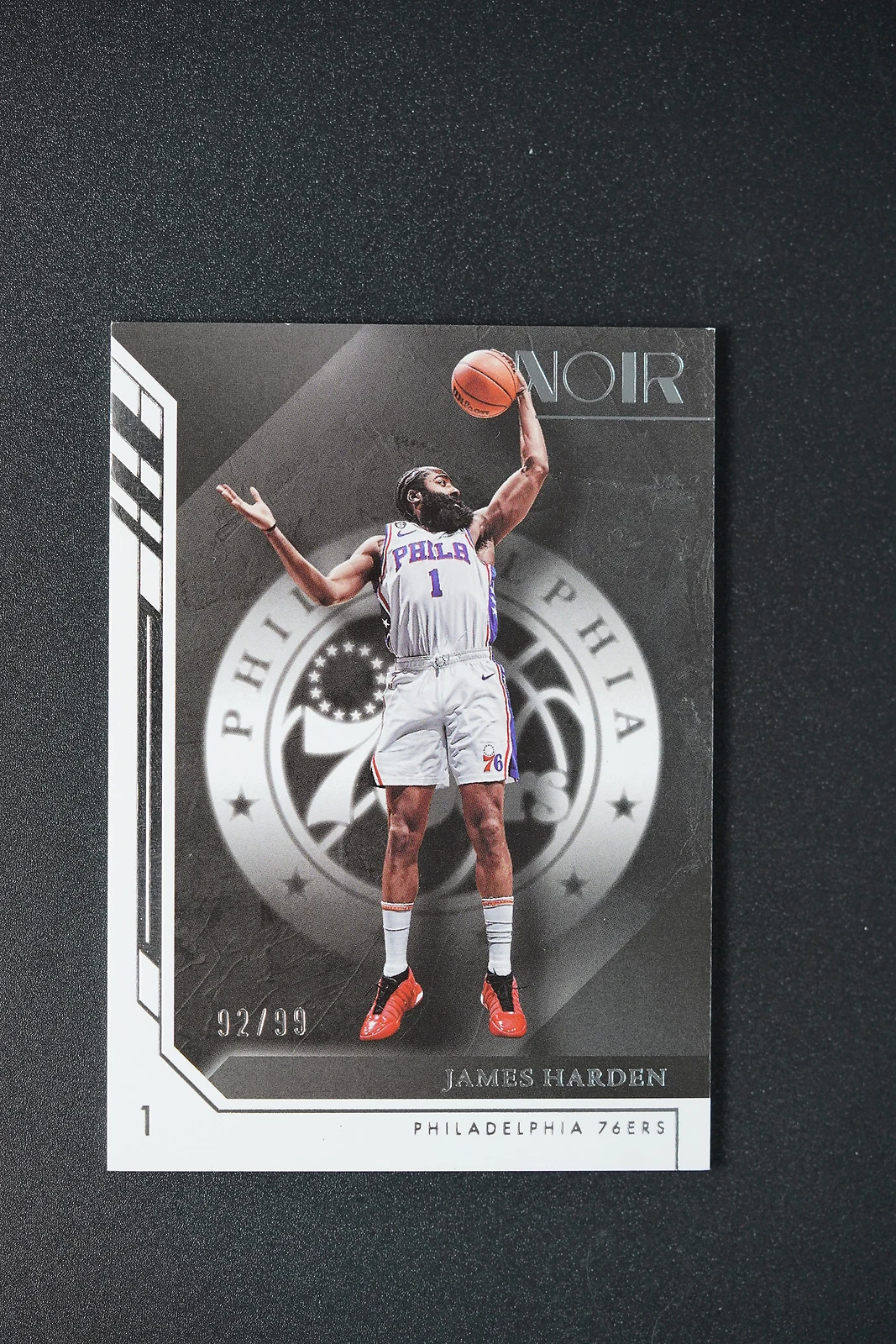 James Harden 2022-23 Panini Noir Association Edition 92/99 #13 76ers --X