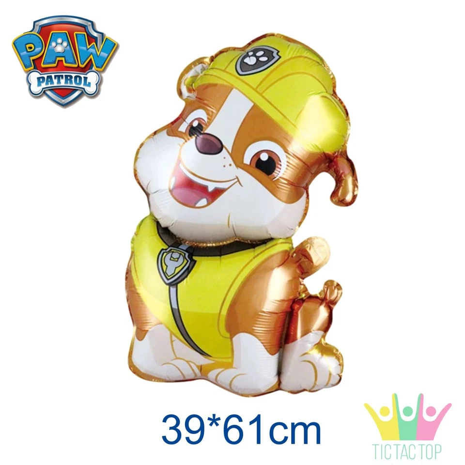 Rubble Paw Patrol Balloon Foil. Lolly Bag Cake Party Cupcake Decoration Bunting - image 1 of 1