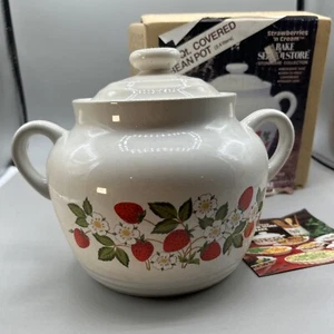 Sheffield Strawberries n' Cream Steinzeug Bohnentopf NEW OLD STOCK - Bild 1 von 4