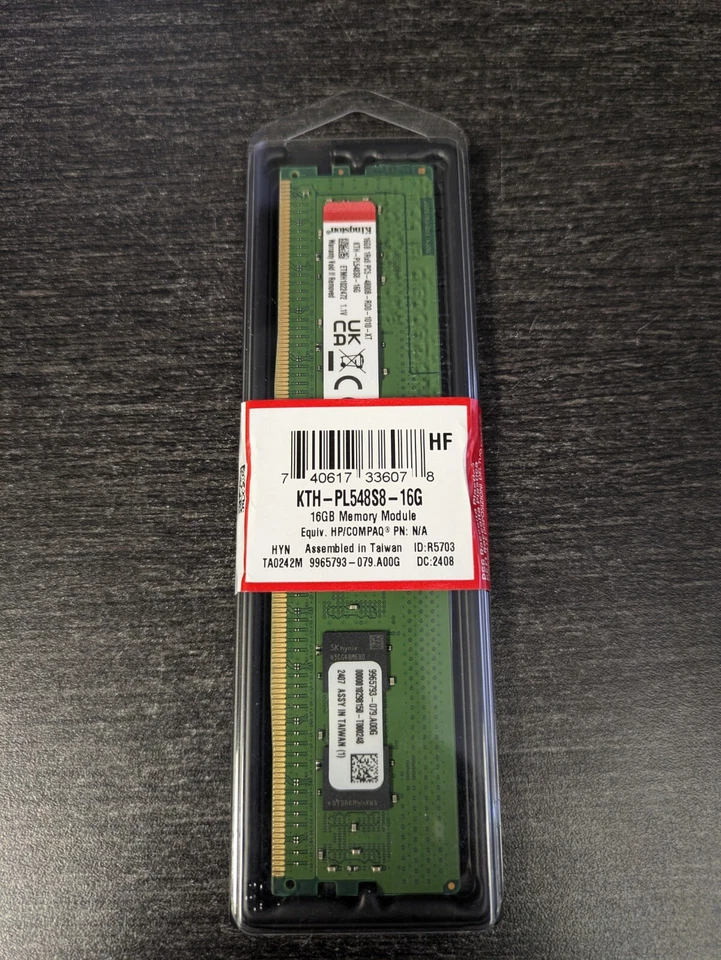 Kingston KTH-PL548S8-16G - (16GB DDR5 4800MT/s ECC Registered DIMM) - Image 1 of 1