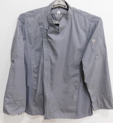3 Chef Works XL Gray Grey Long Sleeve Chef's Coat Jacket - Image 1 of 4