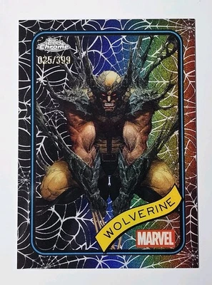2025 Topps Chrome Marvel - Wolverine #103 - Spider Web Refractor /399 - Image 1 of 2
