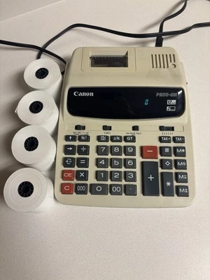 Canon P200-DH II Printing Calculator 12 Digit  2 Color With Rolls Of Paper - Image 1 of 3