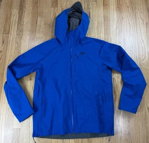 Outdoor Research Foray II Rain Jacket Size XL Waterproof Full Zip Hooded Blue - Picture 1 of 13