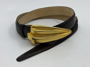 Cintura vintage anni 80 ROBERT LEE MORRIS fibbia oro taglia grande - Foto 1 di 11