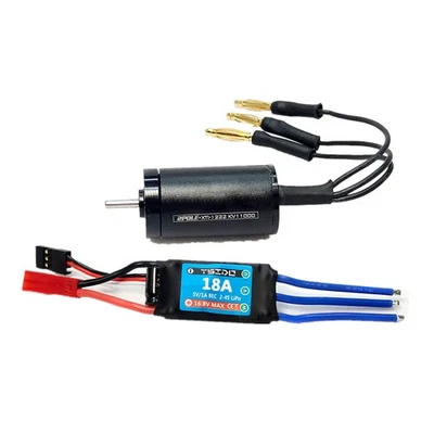 18A ESC+ Brushless Motor With JST&RX Plug For 1/24 1/28 1/32 RC Car Motorcycle - Image 1 of 4