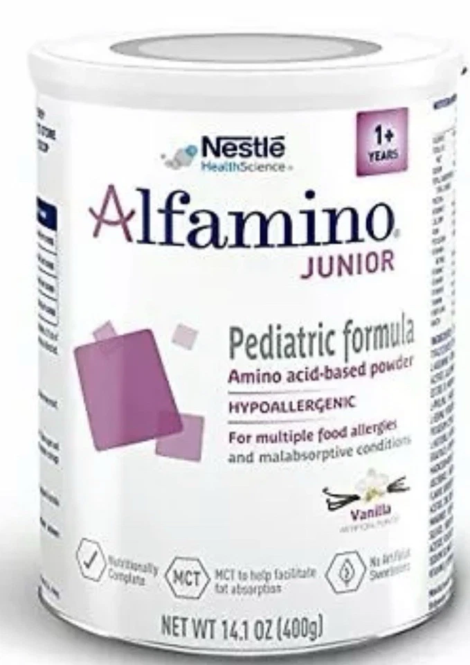 5 latas 14,1 oz Nestlé ALFAMIN0 Junior hipoalergénico caducado en 2026 Foto 1 de 1