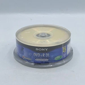 Sony DVD+R DL Double Layer 8.5GB 25-Pack Blank DVD Discs - Picture 1 of 2