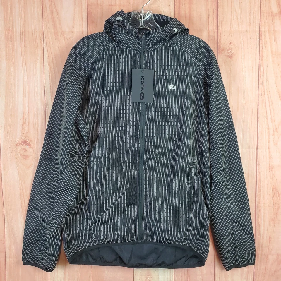 SUGOI Zap 2 男式训练夹克黑色小号 100% 聚酯纤维长袖全拉链 — 第 1/4 张图片