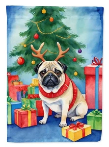 Pug Christmas Reindeer Flag Garden Size DAC7851GF - Picture 1 of 3