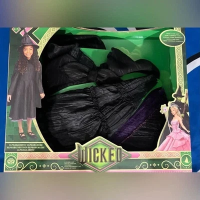 Wicked Deluxe Elphaba Black Dress & Accessories Girl Child Dress up Set - Image 1 of 4