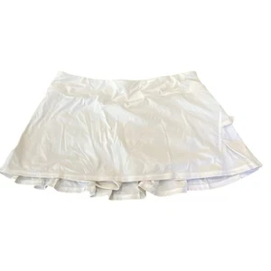 Lululemon PACE SETTER White Tennis Skort with Ruffle Hem Size 10 - Picture 1 of 7