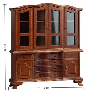 1 Piece 1:12 Miniature Wooden Handicrafts Dollhouse European Mini Cabinets_D - Picture 1 of 9
