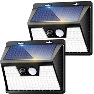 Solar Lights Outdoor 2 Pack, 140LED/3 Modes Motion Sensor Wall Lights Solar P... - Picture 1 of 6