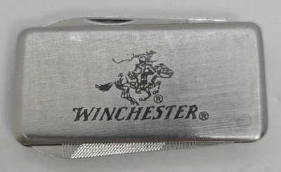 Vintage Winchester 2-Blade Knife Nail File with Money Clip - Image 1 of 4
