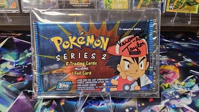 2000 Topps Pokémon Series 2 TV Animation Sealed Pack - Veronica Taylor Auto - Image 1 of 2