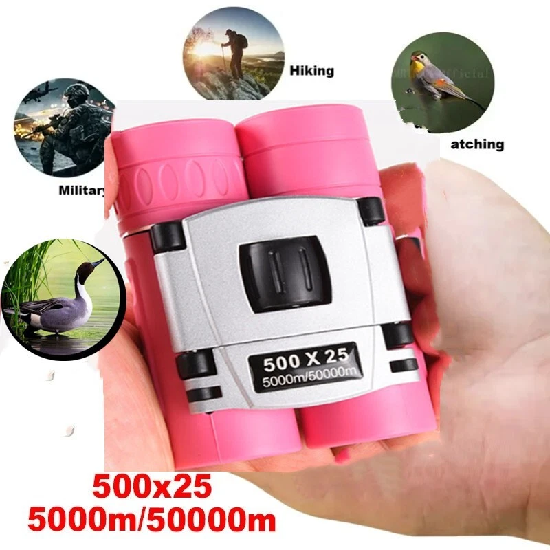 500x25 50000m Zoom BAK4 HD Telescope Binoculars Portable Monocular Optics Pink - Image 1 of 4