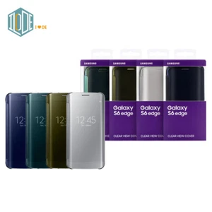 Original Samsung Official Galaxy S6 edge Clear View Flip Cover (EF-ZG925) - Picture 1 of 28
