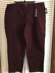 Gloria Vanderbilt"Amanda"Slimming Jeans Sz24W Average Plum Wine NWT - Picture 1 of 3
