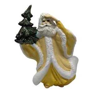 Vintage Santa Claus Ceramic Figurine W/Christmas Tree 10” Hand Painted Hobbyist - Picture 1 of 11