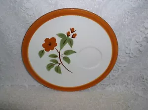 Stangl Pottery Trenton Nj Bittersweet Snack Lunch Plate with Cup Indent - Picture 1 of 3