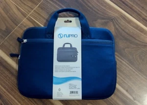 NUPRO NAVY BLUE ZIPPER SLEEVE INSIDE POCKETS & INSIDE NAME TAG FOR FIRE TABLETS - Picture 1 of 9