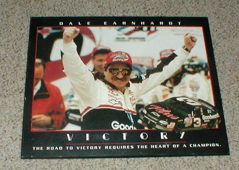 Dale Earnhardt VICTORY Heart of a Champion LARGE Wooden Wall Plaque 20"x16" Cover