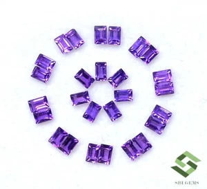 3x2 mm Natürlicher Amethyst Baguetteschliff Posten 27 Stck. 2,05 cts Kalibriert Lose Edelsteine - Bild 1 von 7