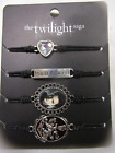 The Twilight Saga Team Edward Cullen Crest Vampire Cord Bracelet 4 PC Set NEW
