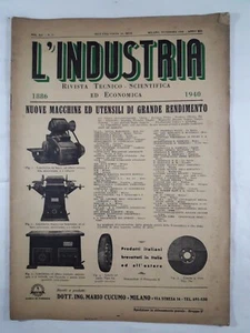 L'Industria Rivista Tecnico Scientifica ed Economica Illustrata n.11 anno 1940 - Picture 1 of 2