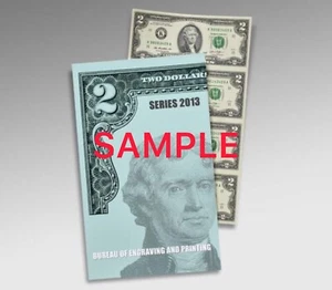 2 $ Dollar Scheine ungeschnittener Währungsbogen | versiegelter Umschlag | 4 Scheine | Serie 2013 - Bild 1 von 5