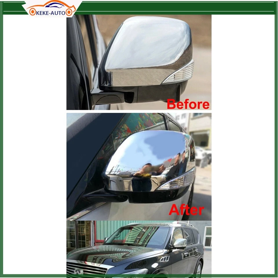 Tapa protectora de cubierta de espejo retrovisor 2 piezas para Nissan Armada 2017-2021 Foto 1 de 4
