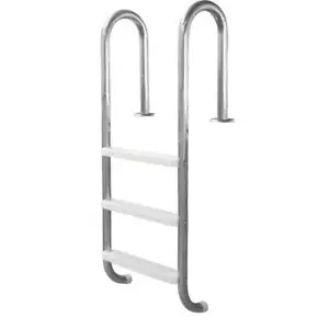Poolleiter Edelstahl ENG 120 cm I 3-stufig I V2A mit Kunststoffstufen - Bild 1 von 5