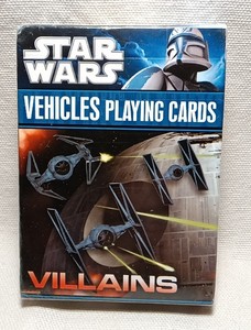 Star Wars Vehicles Playing Cards Villains Cartamundi 2011 Lucas Film Sealed..